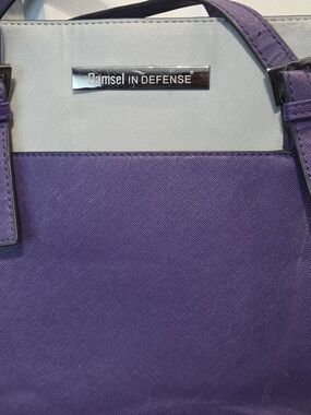 Damsel In Defense Concealed Carry Purse - Purple and Grey Two-Tone